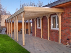 Einzelcarport 7004 Akzent mit Stellplatzverlängerung
